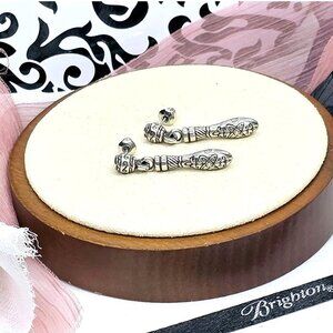 Brighton Retired Etched Swirls Filagree Flower Motif Post Earrings